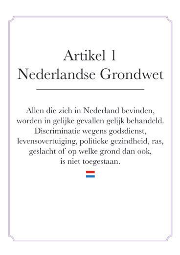 de nederlandse grondwet artikel 1